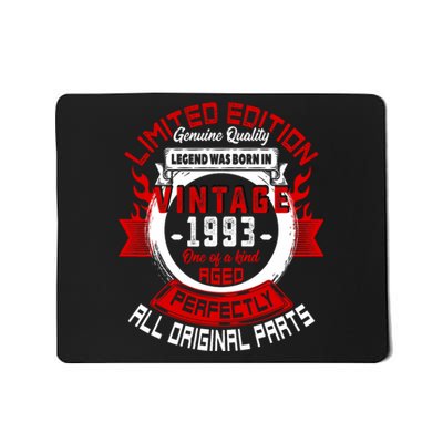 30th Birthday Gift Vintage Legends Born In 1993 30 Years Old Mousepad