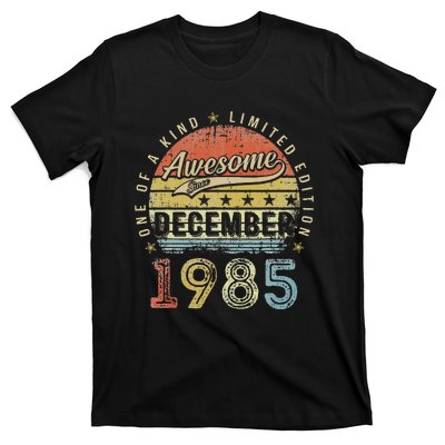 37th Birthday Gift Awesome Since December 1985 37 Year Old T-Shirt