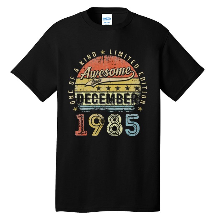 37th Birthday Gift Awesome Since December 1985 37 Year Old Tall T-Shirt