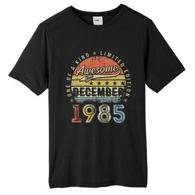 37th Birthday Gift Awesome Since December 1985 37 Year Old Tall Fusion ChromaSoft Performance T-Shirt