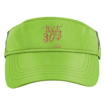 30th Birthday Giftsy Rose Gold Thirsty 30 Thirty Adult Drive Performance Visor