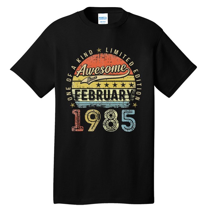 38th Birthday Gift Awesome Since February 1985 38 Year Old Love Cute Tall T-Shirt