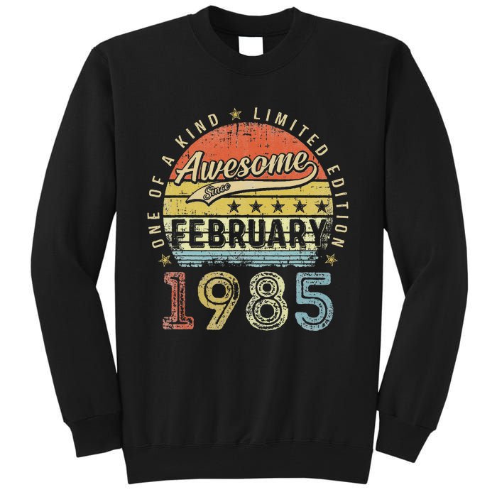 38th Birthday Gift Awesome Since February 1985 38 Year Old Love Cute Tall Sweatshirt