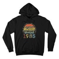 38th Birthday Gift Awesome Since February 1985 38 Year Old Love Cute Tall Hoodie