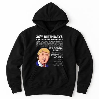 30th Birthday Gift Funny Trump Quote Hoodie