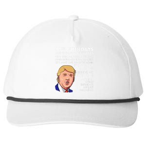 30th Birthday Gift Funny Trump Quote Snapback Five-Panel Rope Hat