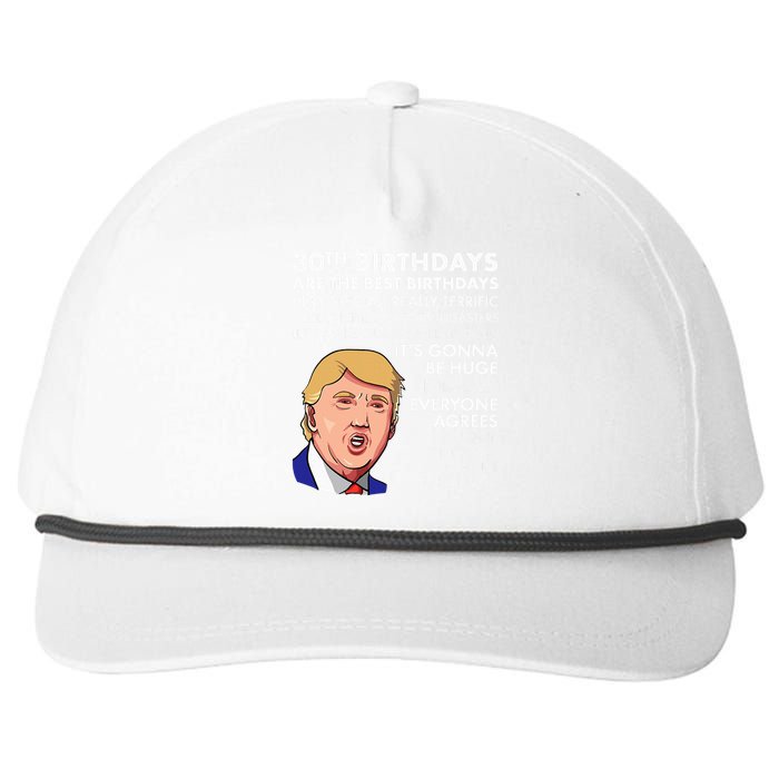 30th Birthday Gift Funny Trump Quote Snapback Five-Panel Rope Hat