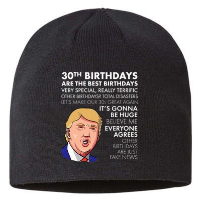 30th Birthday Gift Funny Trump Quote Sustainable Beanie