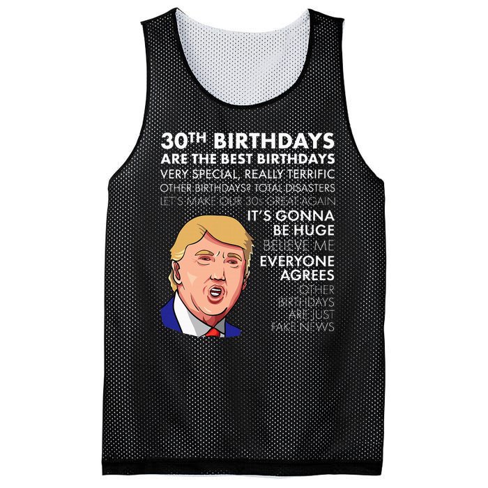 30th Birthday Gift Funny Trump Quote Mesh Reversible Basketball Jersey Tank