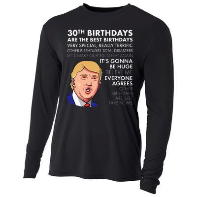 30th Birthday Gift Funny Trump Quote Cooling Performance Long Sleeve Crew