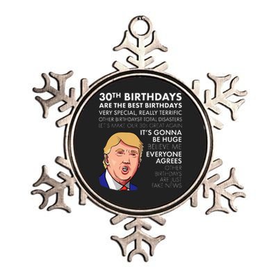 30th Birthday Gift Funny Trump Quote Metallic Star Ornament