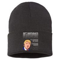 30th Birthday Gift Funny Trump Quote Sustainable Knit Beanie