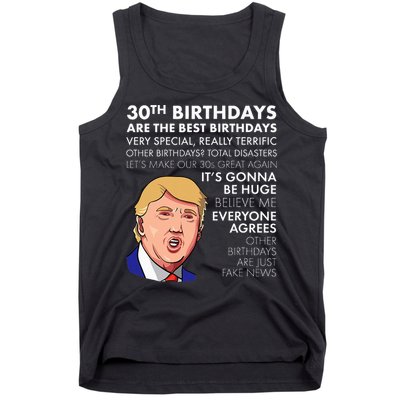 30th Birthday Gift Funny Trump Quote Tank Top