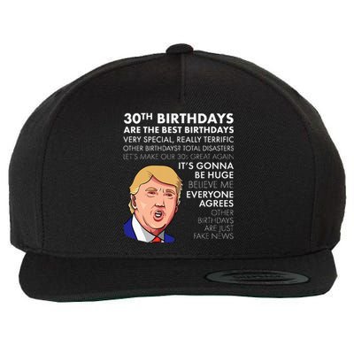 30th Birthday Gift Funny Trump Quote Wool Snapback Cap