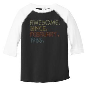 38th Birthday Gift Awesome Since February 1985 38 Year Old Toddler Fine Jersey T-Shirt