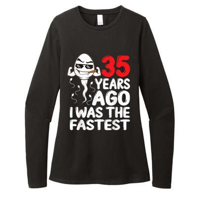  35th Birthday Gag dress 35 Years Ago I Was The Fastest Funny Womens CVC Long Sleeve Shirt