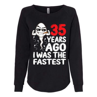  35th Birthday Gag dress 35 Years Ago I Was The Fastest Funny Womens California Wash Sweatshirt