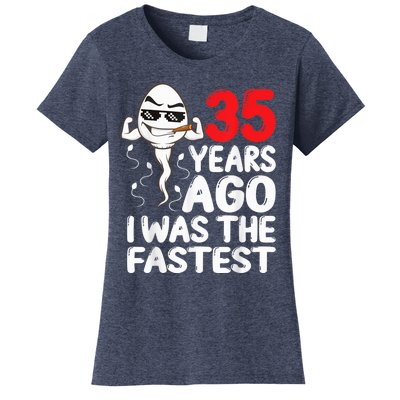  35th Birthday Gag dress 35 Years Ago I Was The Fastest Funny Women's T-Shirt