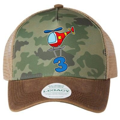 3rd Birthday Gift For A Boy I Funny Helicopter Legacy Tie Dye Trucker Hat