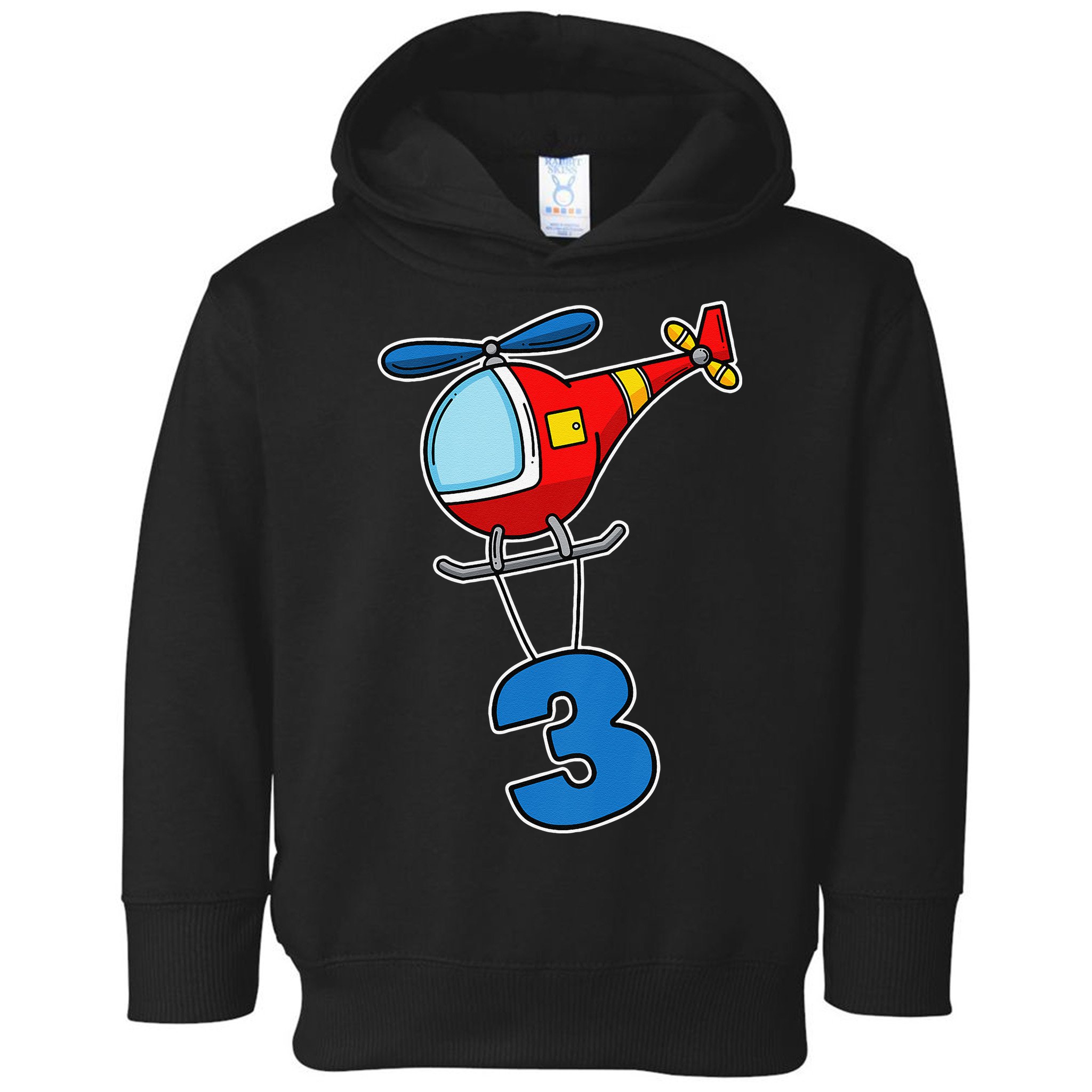 3rd Birthday Gift For A Boy I Funny Helicopter Toddler Hoodie