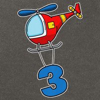 3rd Birthday Gift For A Boy I Funny Helicopter Cotton Canvas Backpack