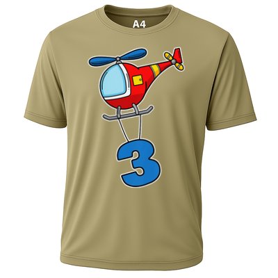 3rd Birthday Gift For A Boy I Funny Helicopter Performance Shirt