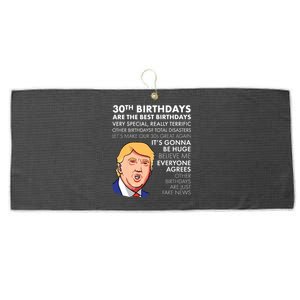 30th Birthday Gift Funny Trump Quote Large Microfiber Waffle Golf Towel