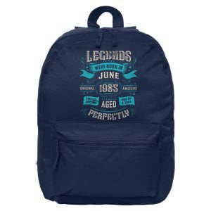 38th Birthday Legends Were Born In June 1985 16 in Basic Backpack