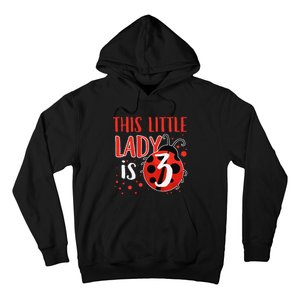 3rd Birthday Ladybug Cute Gift For Three Years Old Premium Hoodie