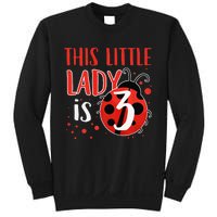 3rd Birthday Ladybug Cute Gift For Three Years Old Premium Sweatshirt