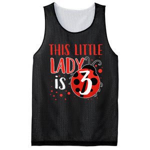 3rd Birthday Ladybug Cute Gift For Three Years Old Premium Mesh Reversible Basketball Jersey Tank