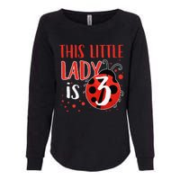 3rd Birthday Ladybug Cute Gift For Three Years Old Premium Womens California Wash Sweatshirt