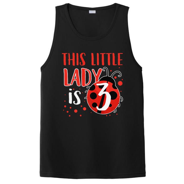 3rd Birthday Ladybug Cute Gift For Three Years Old Premium PosiCharge Competitor Tank