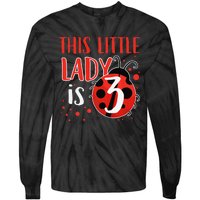 3rd Birthday Ladybug Cute Gift For Three Years Old Premium Tie-Dye Long Sleeve Shirt