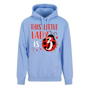 3rd Birthday Ladybug Cute Gift For Three Years Old Premium Unisex Surf Hoodie