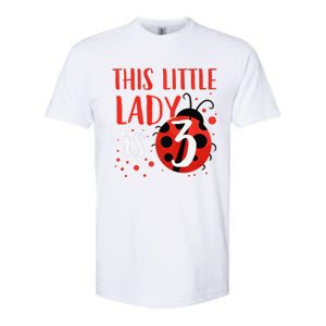 3rd Birthday Ladybug Cute Gift For Three Years Old Premium Softstyle CVC T-Shirt