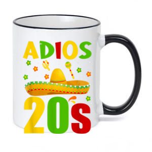 30th Birthday Mexican Party Cinco De Mayo Fiesta Adios 20s 11oz Black Color Changing Mug