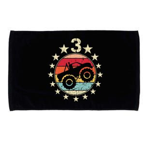 3rd Birthday Monster Truck 3 Year Old Birthday Microfiber Hand Towel