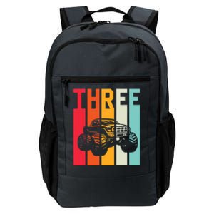 3rd Birthday Retro Monster Truck Boys Girl 3 Years Old Daily Commute Backpack