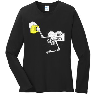 30th Birthday R.I.P. 20S Tombstone Ladies Long Sleeve Shirt