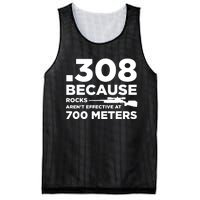 308 Because Rocks Arent Effective At 700 Meters Mesh Reversible Basketball Jersey Tank