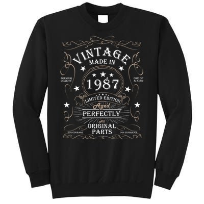 37th Birthday Retro Limited Edition Man Woman Vintage 1987 Sweatshirt