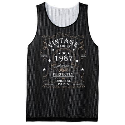 37th Birthday Retro Limited Edition Man Woman Vintage 1987 Mesh Reversible Basketball Jersey Tank