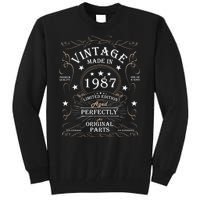 37th Birthday Retro Limited Edition Man Woman Vintage 1987 Tall Sweatshirt