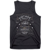 37th Birthday Retro Limited Edition Man Woman Vintage 1987 Tank Top