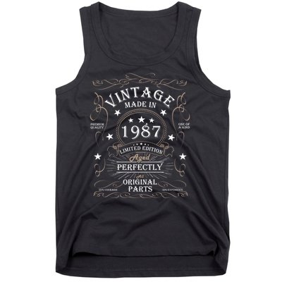 37th Birthday Retro Limited Edition Man Woman Vintage 1987 Tank Top