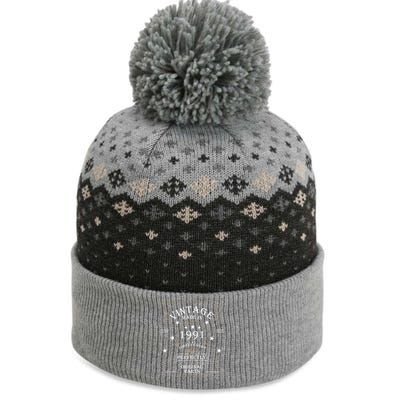 33rd Birthday Retro Limited Edition Man Woman Vintage 1991 The Baniff Cuffed Pom Beanie