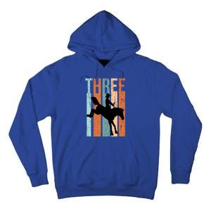 3rd Birthday Retro Rodeo Horse Lovers Cow Rider Gift Tall Hoodie