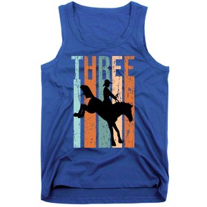 3rd Birthday Retro Rodeo Horse Lovers Cow Rider Gift Tank Top