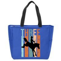 3rd Birthday Retro Rodeo Horse Lovers Cow Rider Gift Zip Tote Bag